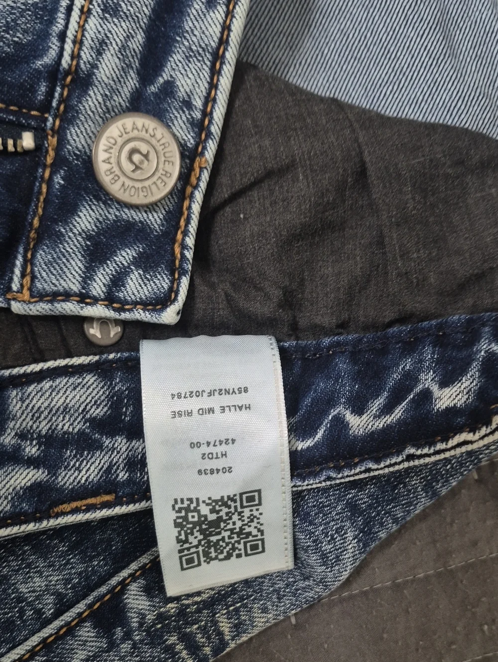 True Religion Acid Wash Blue Skinny Jeans